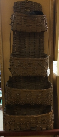 painted Fourtier hanging 4-tiered basket